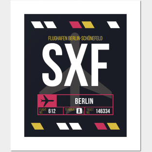 Berlin (SXF) Airport Code Baggage Tag Posters and Art